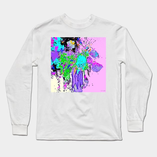 Flower Spring Floral Abstract Long Sleeve T-Shirt by Overthetopsm